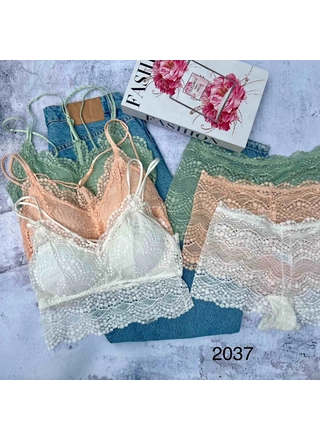 Фото Без Бренда Комплект кружевной 2037 Різні кольори (10655) – Топи, майки, колір <color>, ціна 135.80<currency>